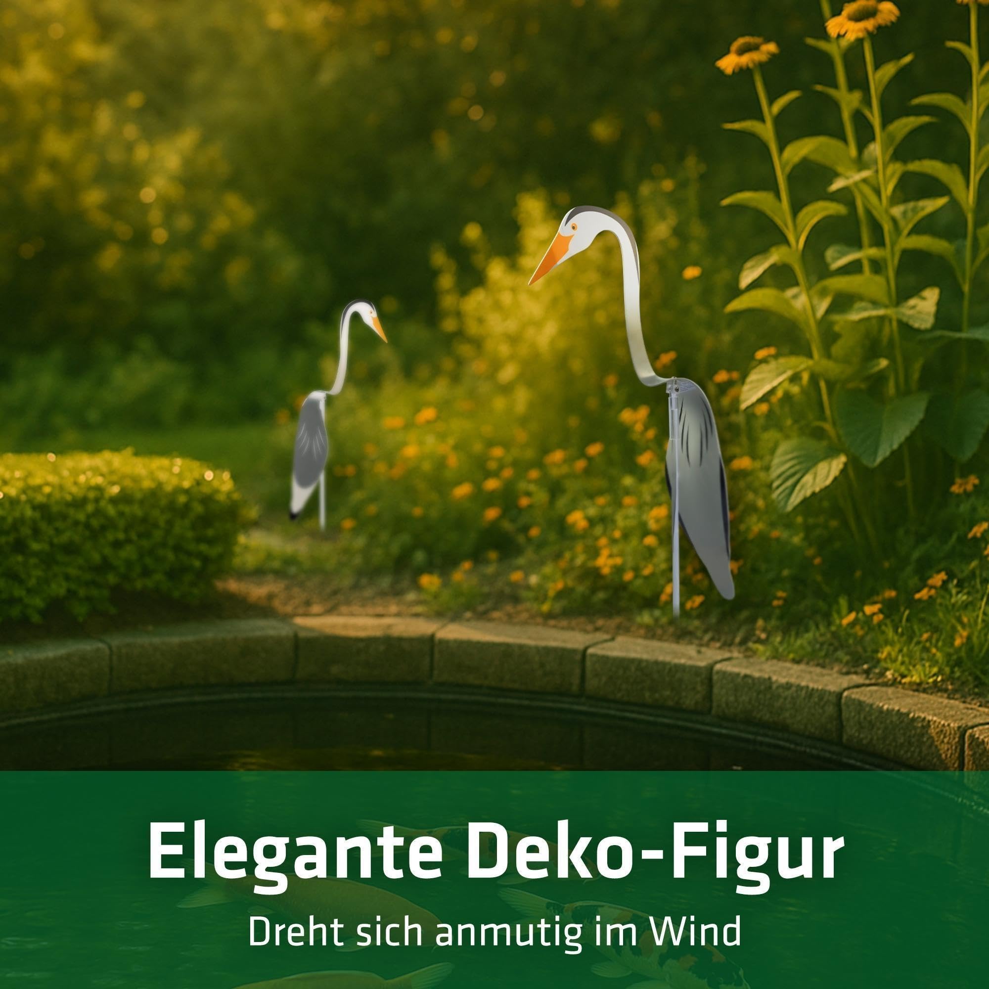 gardigo-vogel-frei-fischreiher-abwehr-twist-gartenfigur-2er-set-beweglich image 2