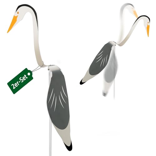 gardigo-vogel-frei-fischreiher-abwehr-twist-gartenfigur-2er-set-beweglich image 8