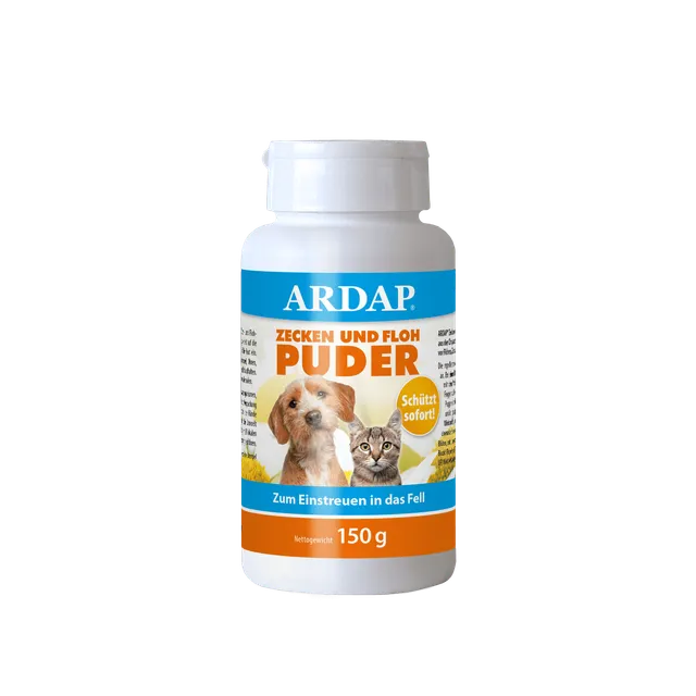 ardap-repell-zecken-und-flohpuder-hund-katze-150-g image 1