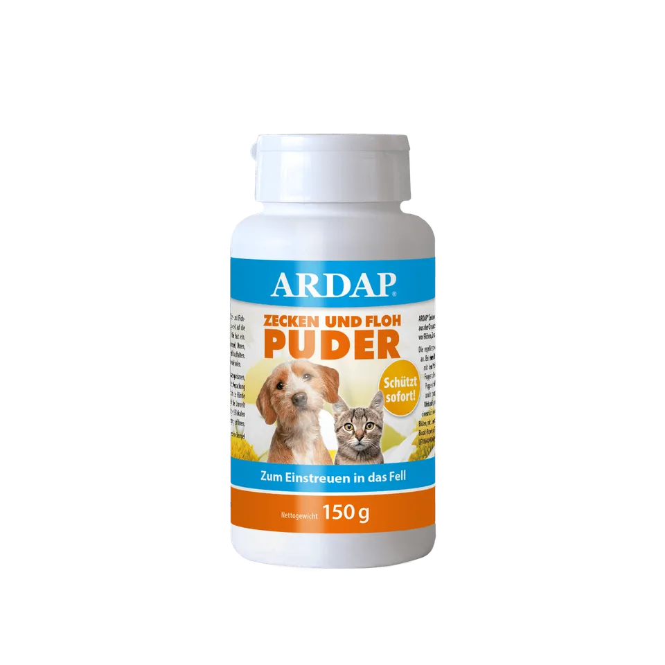 ardap-repell-zecken-und-flohpuder-hund-katze-150-g image 1