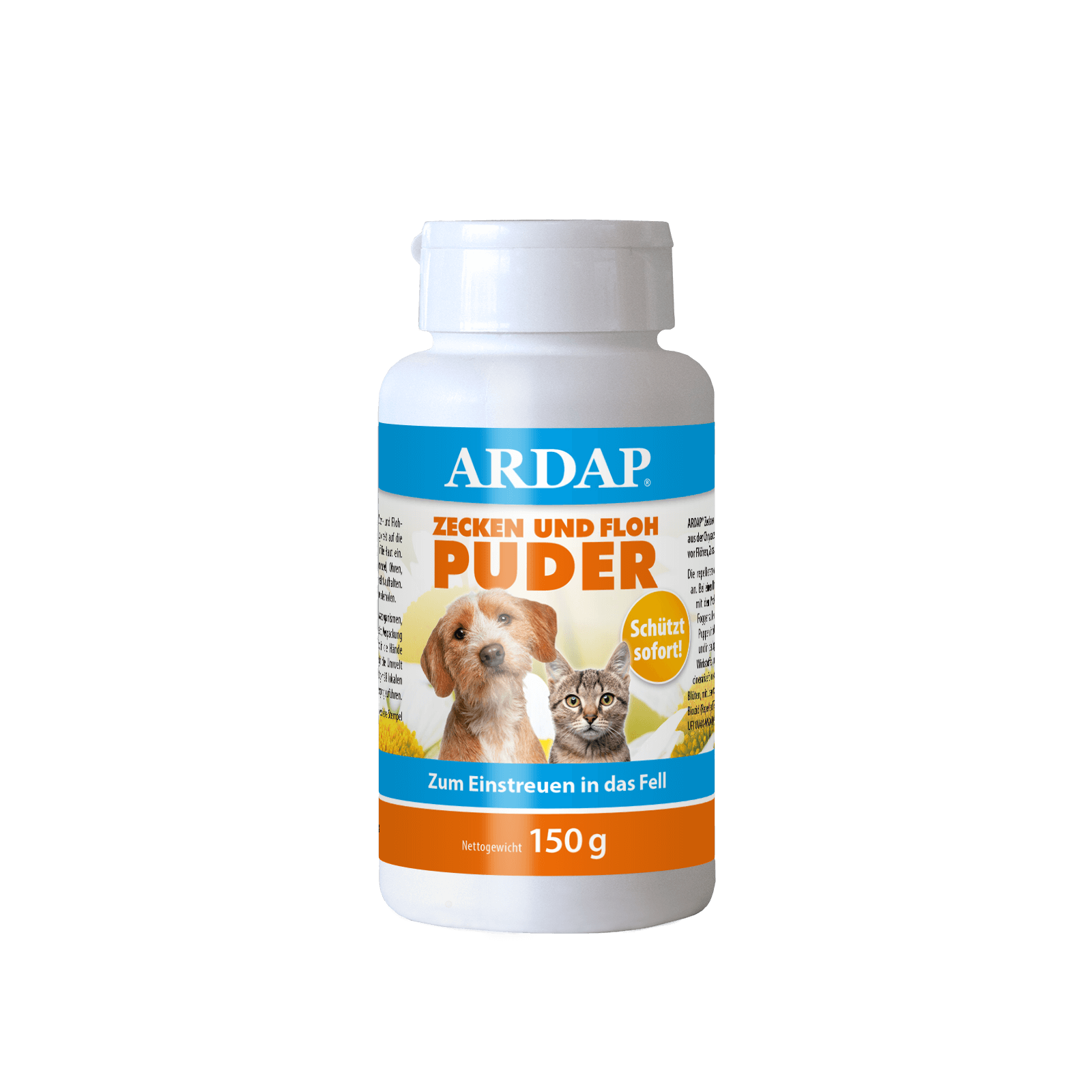 ardap-repell-zecken-und-flohpuder-hund-katze-150-g image 1