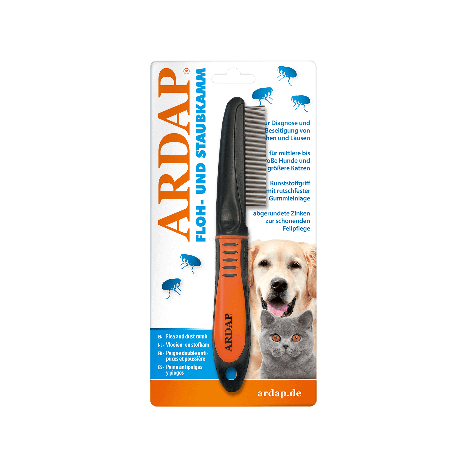 ardap-floh-und-staubkamm-f-r-hunde-und-katzen-fellpflege image 1