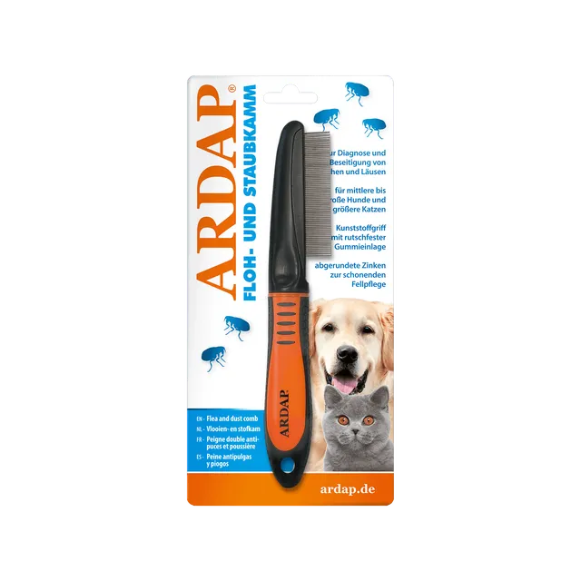 ardap-floh-und-staubkamm-f-r-hunde-und-katzen-fellpflege image 1